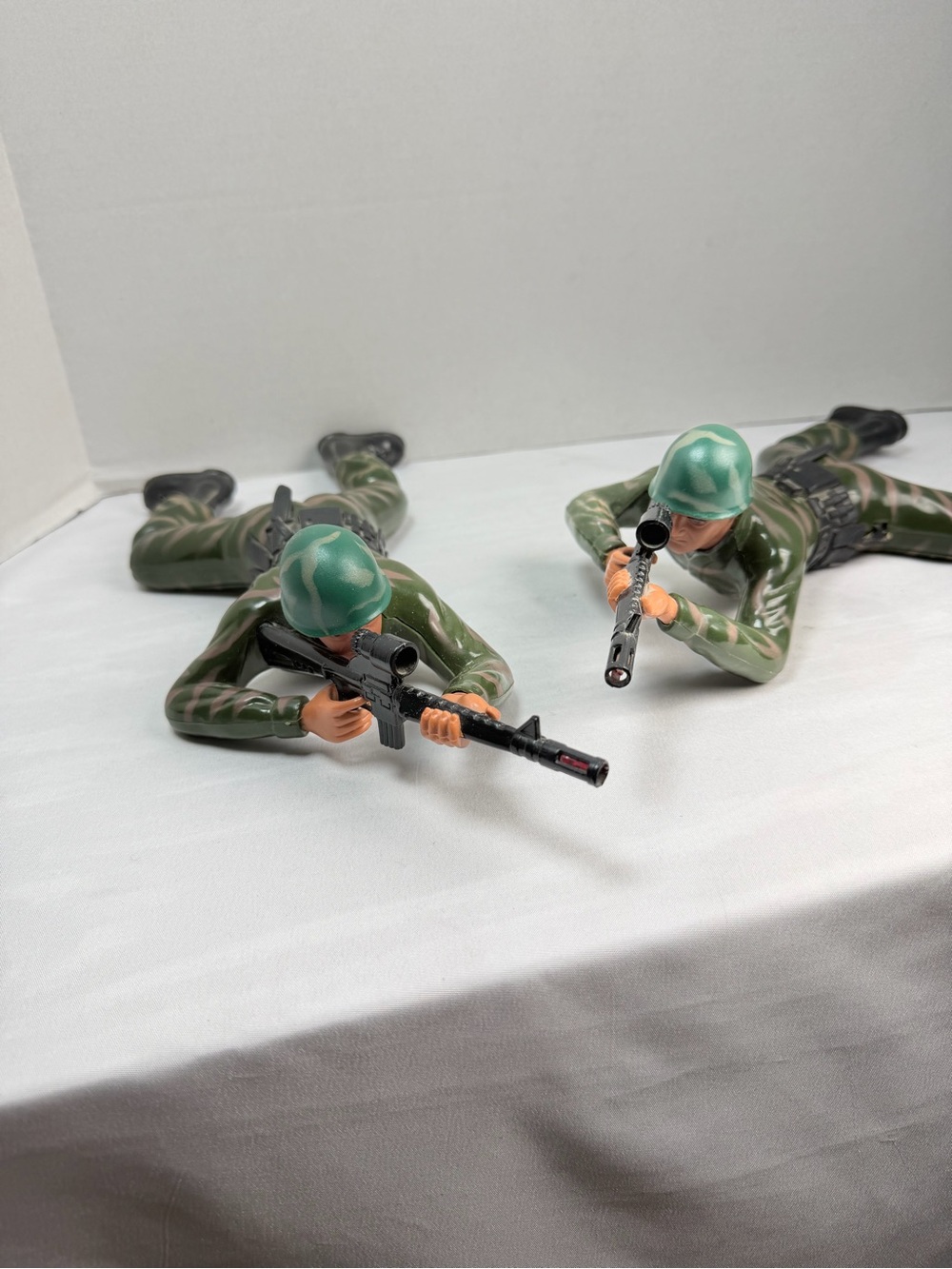 Vintage 1980s Crawling Army Soldier Toy Qty 2 See Notes